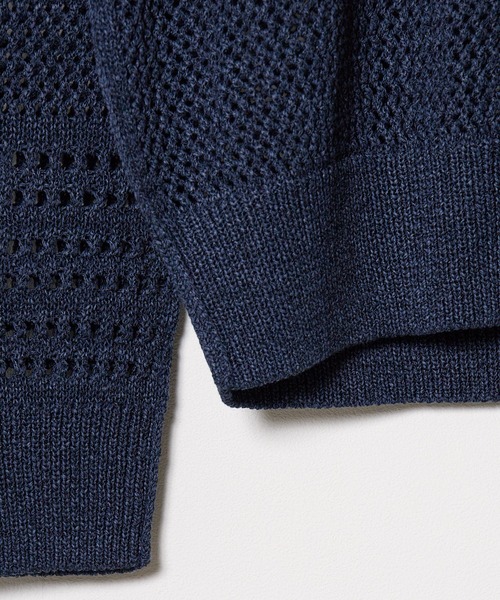 ESLOW(エスロー)の「ESLOW/エスロー MESH SWEATER メッシュセーター サマーニット(ニット/セーター・レディース・ホワイト/ネイビー・FREE)」の11枚目の写真