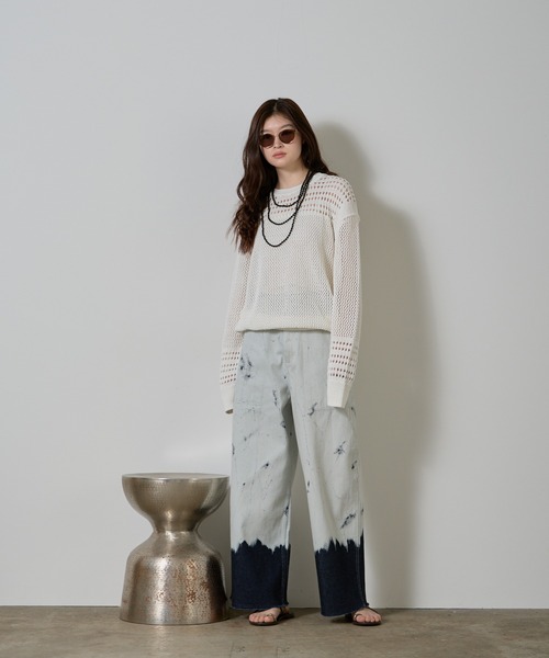 ESLOW（エスロー）の「ESLOW/エスロー MESH SWEATER メッシュ