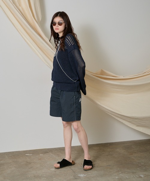 ESLOW(エスロー)の「ESLOW/エスロー MESH SWEATER メッシュセーター サマーニット(ニット/セーター・レディース・ホワイト/ネイビー・FREE)」の15枚目の写真