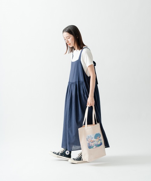 Kelen（ケレン）の「「KELEN/ケレン」ジュラシックプリントトート / JURA TOTE（トートバッグ・レディース・ナチュラル/パープル/グレイッシュベージュ・FREE）」の7枚目の写真