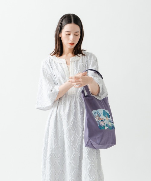 Kelen（ケレン）の「「KELEN/ケレン」ジュラシックプリントトート / JURA TOTE（トートバッグ・レディース・ナチュラル/パープル/グレイッシュベージュ・FREE）」の13枚目の写真