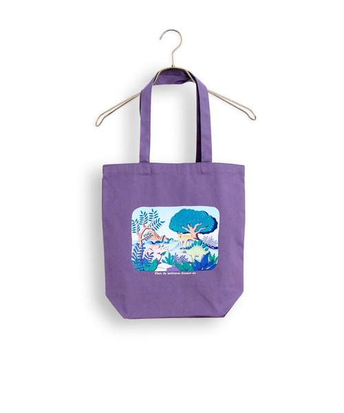 Kelen（ケレン）の「「KELEN/ケレン」ジュラシックプリントトート / JURA TOTE（トートバッグ・レディース・ナチュラル/パープル/グレイッシュベージュ・FREE）」の14枚目の写真