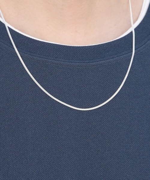 SHIPS any（シップス エニィ）の「SHIPS any: SLV925 55cm チェーン ネックレス（ネックレス・メンズ・ライトホワイト/ホワイト/ホワイト系その他/ストーン・ONE SIZE）」の5枚目の写真