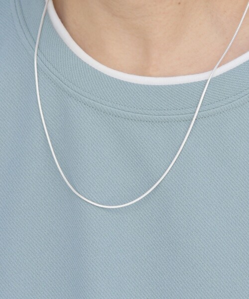 SHIPS any（シップス エニィ）の「SHIPS any: SLV925 55cm チェーン ネックレス（ネックレス・メンズ・ライトホワイト/ホワイト/ホワイト系その他/ストーン・ONE SIZE）」の7枚目の写真