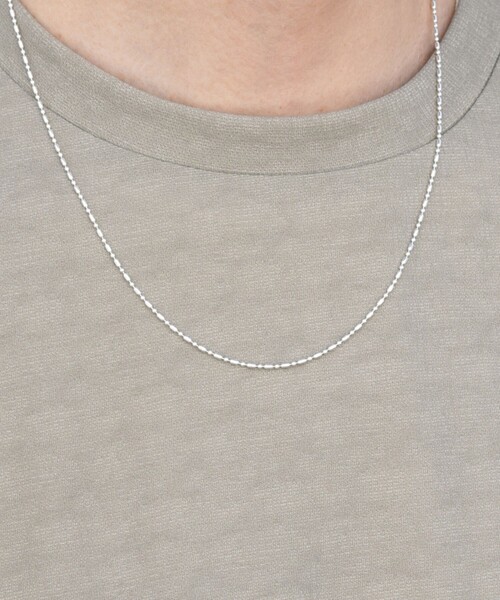 SHIPS any（シップス エニィ）の「SHIPS any: SLV925 55cm チェーン ネックレス（ネックレス・メンズ・ライトホワイト/ホワイト/ホワイト系その他/ストーン・ONE SIZE）」の8枚目の写真