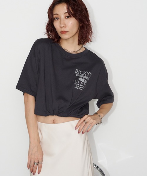 Auntie Rosa Holiday(アンティローザホリデー)の「CAR REPAIR'S箔プリントロゴルーズTEE(Tシャツ/カットソー・レディース・オフホワイト/ナチュラル/チャコールグレー・FREE)」の11枚目の写真