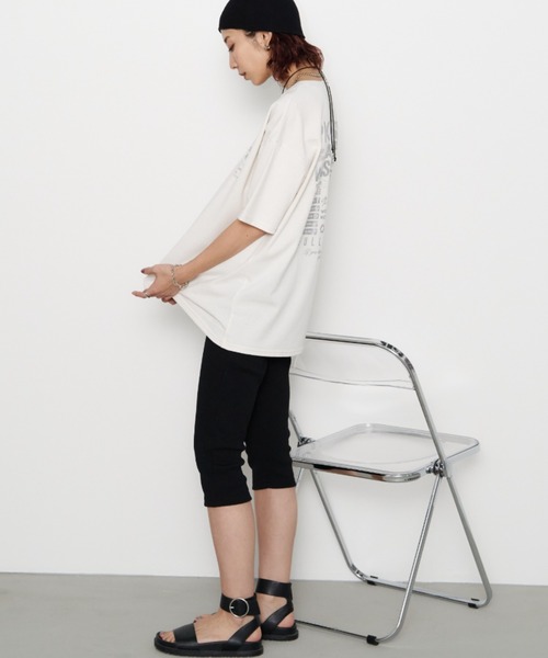 Auntie Rosa Holiday(アンティローザホリデー)の「CAR REPAIR'S箔プリントロゴルーズTEE(Tシャツ/カットソー・レディース・オフホワイト/ナチュラル/チャコールグレー・FREE)」の22枚目の写真