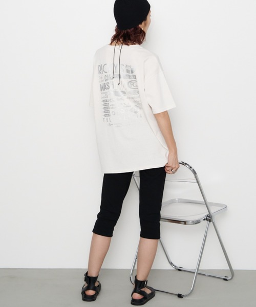 Auntie Rosa Holiday(アンティローザホリデー)の「CAR REPAIR'S箔プリントロゴルーズTEE(Tシャツ/カットソー・レディース・オフホワイト/ナチュラル/チャコールグレー・FREE)」の20枚目の写真