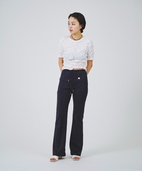 forget-me-nots(フォーゲットミーノッツ)の「シャーリング トップス FMN-24SS-CS-003(Tシャツ/カットソー・レディース・ホワイト/チャコールグレー・FREE)」の14枚目の写真
