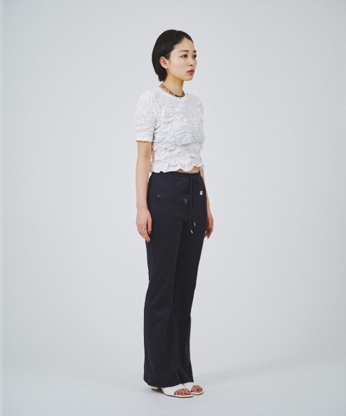 forget-me-nots(フォーゲットミーノッツ)の「シャーリング トップス FMN-24SS-CS-003(Tシャツ/カットソー・レディース・ホワイト/チャコールグレー・FREE)」の16枚目の写真