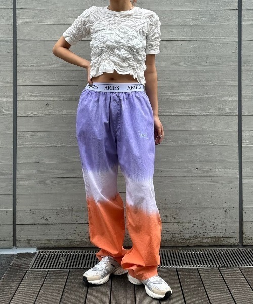 forget-me-nots(フォーゲットミーノッツ)の「シャーリング トップス FMN-24SS-CS-003(Tシャツ/カットソー・レディース・ホワイト/チャコールグレー・FREE)」の12枚目の写真