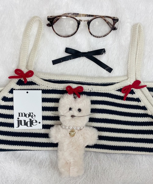 nomnom（ノムノム）の「【morejude】Love Kitty Keyholder（キーホルダー・レディース・ブラウン/オフホワイト/ブラック・FREE）」の2枚目の写真