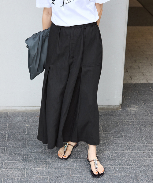 IENA(イエナ)の「ツータックキュロット(その他パンツ・レディース・ブラック/カーキ・36/38)」の3枚目の写真