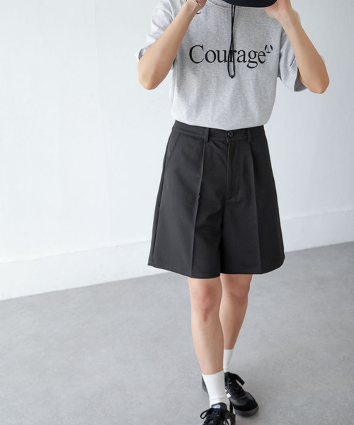 Chillfar（チルファー）の「ピンタックハーフパンツ（その他パンツ・レディース・ネイビー/グレー/ブラック/アイボリー/ベージュ・FREE）」の6枚目の写真