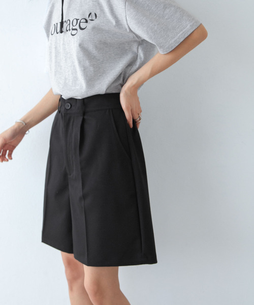 Chillfar（チルファー）の「ピンタックハーフパンツ（その他パンツ・レディース・ネイビー/グレー/ブラック/アイボリー/ベージュ・FREE）」の7枚目の写真