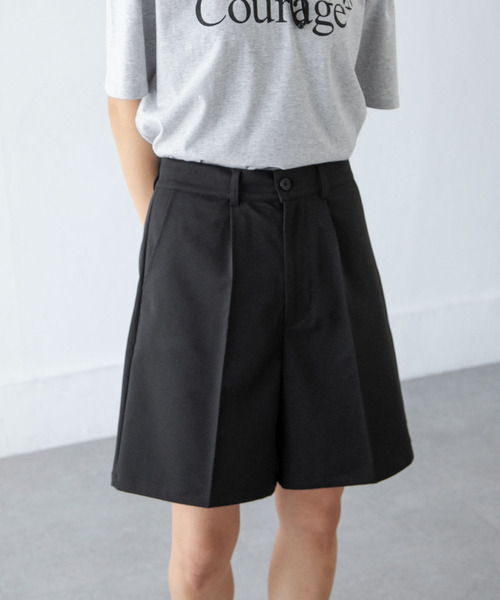 Chillfar（チルファー）の「ピンタックハーフパンツ（その他パンツ・レディース・ネイビー/グレー/ブラック/アイボリー/ベージュ・FREE）」の8枚目の写真