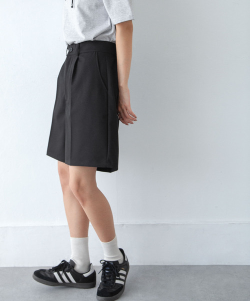 Chillfar（チルファー）の「ピンタックハーフパンツ（その他パンツ・レディース・ネイビー/グレー/ブラック/アイボリー/ベージュ・FREE）」の9枚目の写真