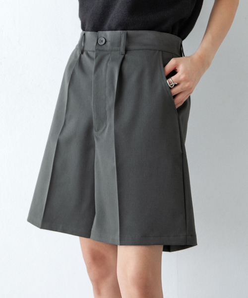 Chillfar（チルファー）の「ピンタックハーフパンツ（その他パンツ・レディース・ネイビー/グレー/ブラック/アイボリー/ベージュ・FREE）」の14枚目の写真