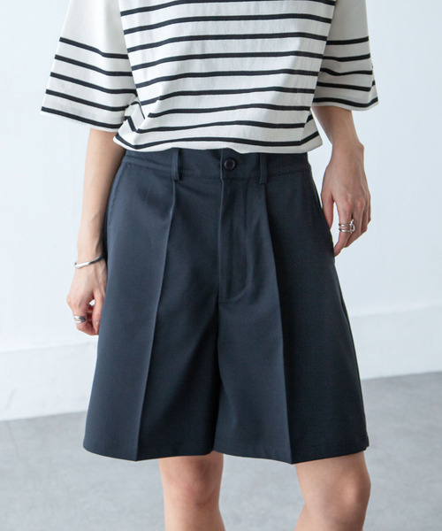 Chillfar（チルファー）の「ピンタックハーフパンツ（その他パンツ・レディース・ネイビー/グレー/ブラック/アイボリー/ベージュ・FREE）」の20枚目の写真