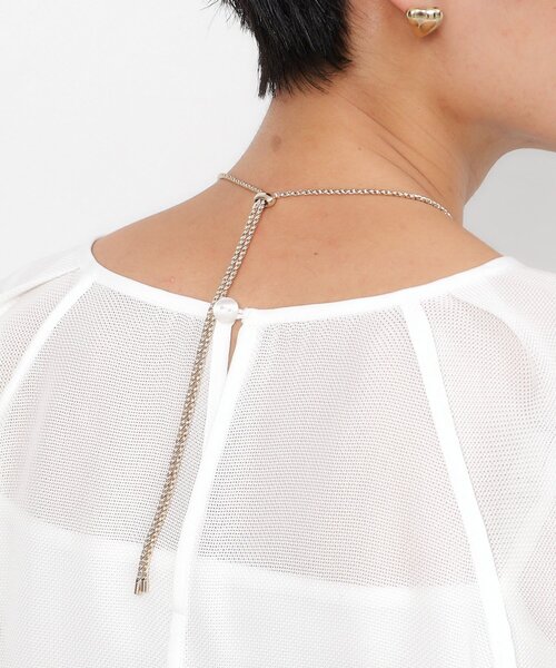 OPAQUE.CLIP（オペークドットクリップ）の「◆ツイストメタルバーネックレス（ネックレス・レディース・シルバー/ゴールド・00）」の8枚目の写真