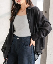 [ 低身長向けサイズ ] シアーガーゼロングシャツ