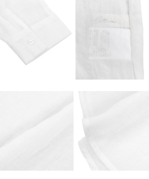 Petitle（プチレ）の「[ 低身長向けサイズ ] シアーガーゼロングシャツ（シャツ/ブラウス・レディース・ブラック/ブルー/ホワイト/イエロー/ライトベージュ/グリーン/ピンク/ブラウン・PM）」の13枚目の写真