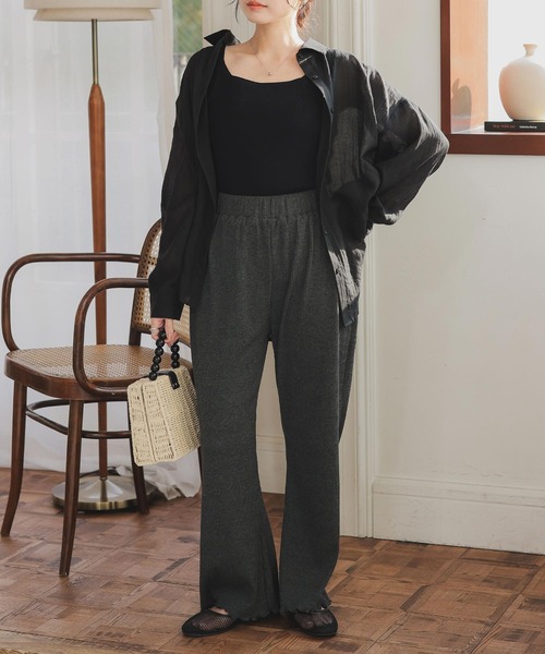 Petitle（プチレ）の「[ 低身長向けサイズ ] シアーガーゼロングシャツ（シャツ/ブラウス・レディース・ブラック/ブルー/ホワイト/イエロー/ライトベージュ/グリーン/ピンク/ブラウン・PM）」の21枚目の写真