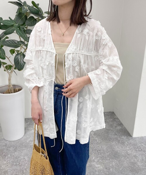 fredy emue - 美品 フレディエミュ シースルー長袖ブラウス前開きカーディガン ゴスロリ リボン fredy emue - 美品 フレディエミュ シースルー長袖ブラウス前