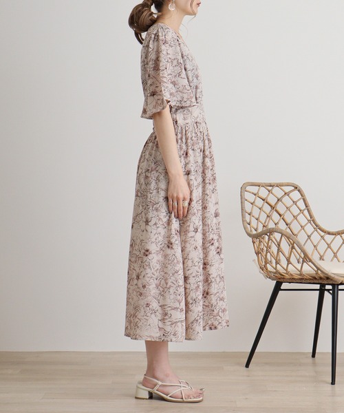 MARBLE WALTS（マーブルワルツ）の「MARBLE WALTZ　ウエストギャザー切替半袖ワンピース（ワンピース・レディース・ピンクベージュ/ベージュ/キナリ/ブラック・M）」の19枚目の写真