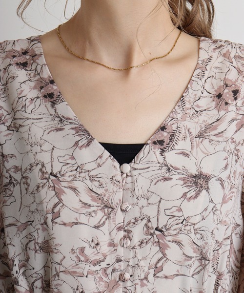 MARBLE WALTS（マーブルワルツ）の「MARBLE WALTZ　ウエストギャザー切替半袖ワンピース（ワンピース・レディース・ピンクベージュ/ベージュ/キナリ/ブラック・M）」の21枚目の写真