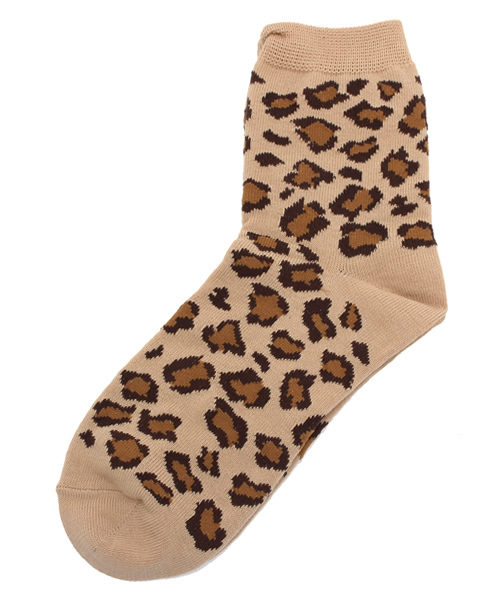 WEGO（ウィゴー）の「WEGO/アニマル柄ソックス（ソックス/靴下・レディース・ベージュ/ホワイト・FREE）」の2枚目の写真