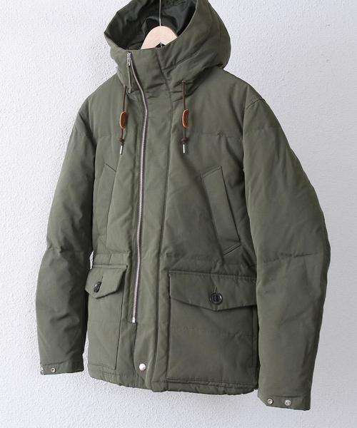 coen（コーエン）の「フーデッドダウンジャケット【ネイビー⇒WEB限定カラー】（ダウンジャケット/コート・メンズ・ネイビー/ダークグリーン/ナチュラル/ブラック・LARGE/X-LARGE/SMALL/MEDIUM）」の6枚目の写真