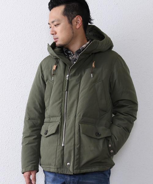 coen（コーエン）の「フーデッドダウンジャケット【ネイビー⇒WEB限定カラー】（ダウンジャケット/コート・メンズ・ネイビー/ダークグリーン/ナチュラル/ブラック・LARGE/X-LARGE/SMALL/MEDIUM）」の14枚目の写真