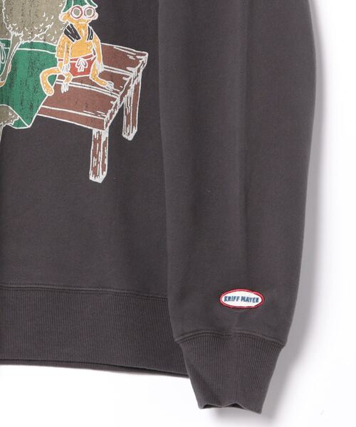 KRIFF MAYER(クリフメイヤー)の「プリントスウェットクルー(ヒツジ)(スウェット・メンズ・イエロー/チャコール/ナチュラル/グリーン・X-LARGE/LARGE/MEDIUM)」の6枚目の写真