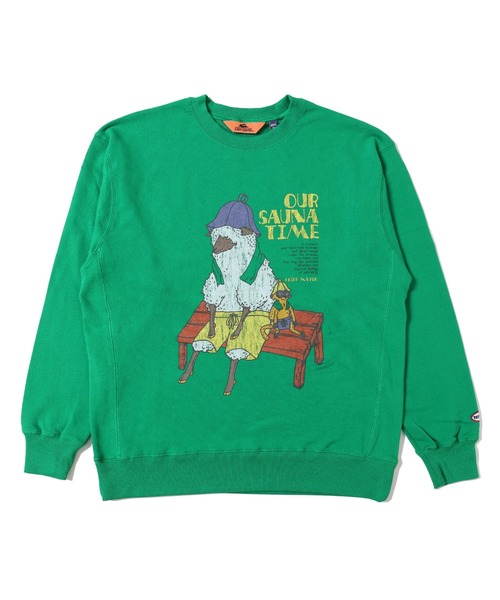 KRIFF MAYER(クリフメイヤー)の「プリントスウェットクルー(ヒツジ)(スウェット・メンズ・イエロー/チャコール/ナチュラル/グリーン・X-LARGE/LARGE/MEDIUM)」の3枚目の写真