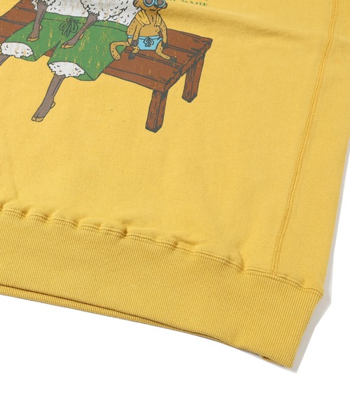 KRIFF MAYER(クリフメイヤー)の「プリントスウェットクルー(ヒツジ)(スウェット・メンズ・イエロー/チャコール/ナチュラル/グリーン・X-LARGE/LARGE/MEDIUM)」の18枚目の写真