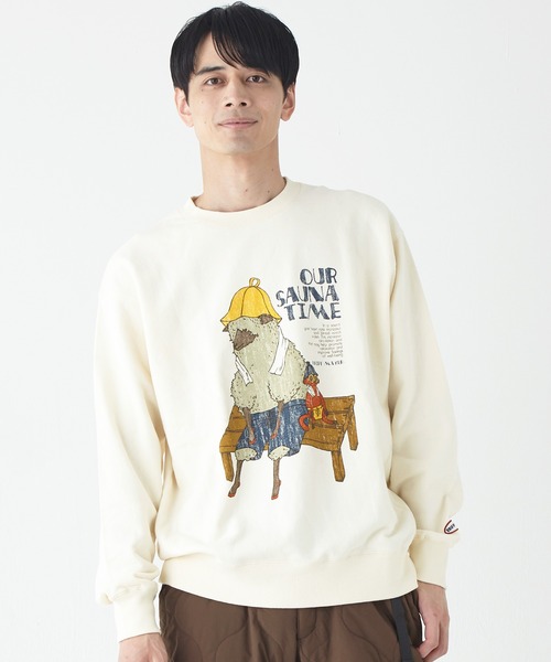 KRIFF MAYER(クリフメイヤー)の「プリントスウェットクルー(ヒツジ)(スウェット・メンズ・イエロー/チャコール/ナチュラル/グリーン・X-LARGE/LARGE/MEDIUM)」の7枚目の写真