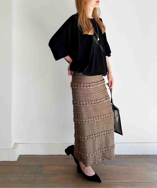 PICCIN（ピッチン）の「【WEB限定】膨れシャーリングバックジップスカート（スカート・レディース・ブラック/ブラウン・M/L）」の17枚目の写真