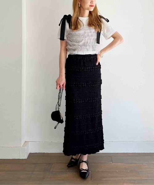 PICCIN（ピッチン）の「【WEB限定】膨れシャーリングバックジップスカート（スカート・レディース・ブラック/ブラウン・M/L）」の8枚目の写真