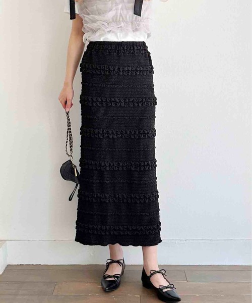 PICCIN（ピッチン）の「【WEB限定】膨れシャーリングバックジップスカート（スカート・レディース・ブラック/ブラウン・M/L）」の3枚目の写真