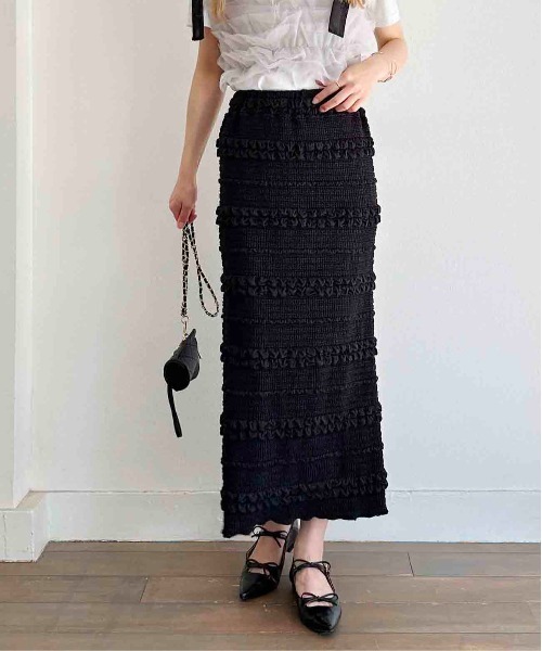 PICCIN（ピッチン）の「【WEB限定】膨れシャーリングバックジップスカート（スカート・レディース・ブラック/ブラウン・M/L）」の7枚目の写真