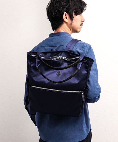 【別注】クレドラン ノーリーズ 2way トートバッグ ショルダー レザー 紺 セール】【CLEDRAN/クレドラン】別注2WAYトートバッグ（トート