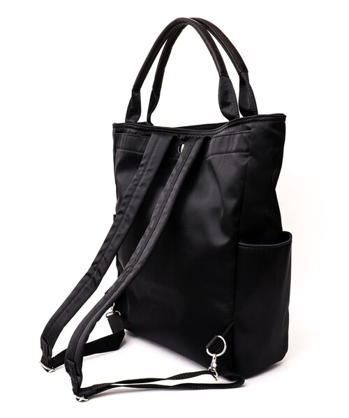 【美品】CLEDRAN クレドラン 2WAYトートリュック ナイロン ブラック CLEDRAN（クレドラン） レディース リュック 日本製 正規品 2way