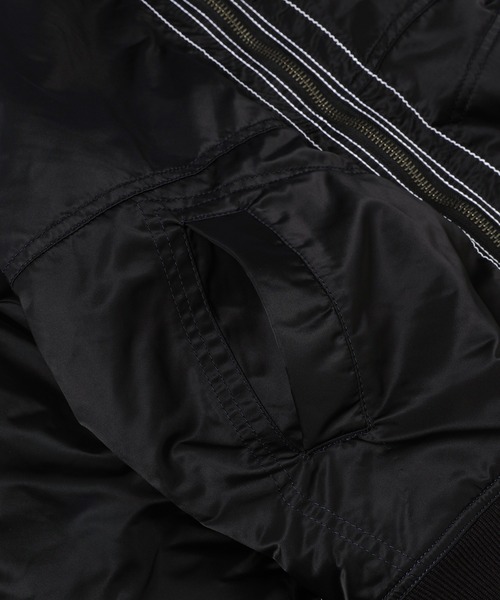 FACETASM(ファセッタズム)の「HEAVY STITCH MA-1 JACKET(MA-1・メンズ・ブラック/カーキ・4)」の7枚目の写真