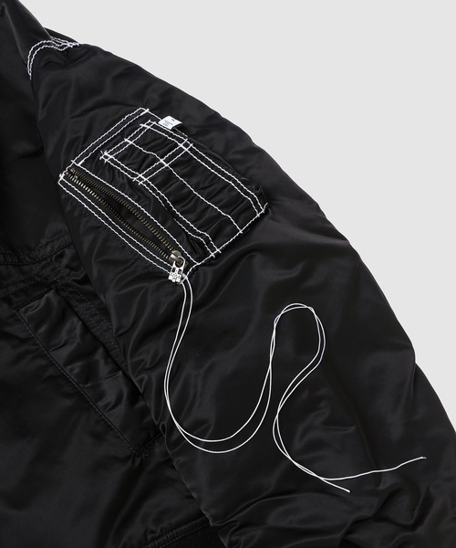 FACETASM(ファセッタズム)の「HEAVY STITCH MA-1 JACKET(MA-1・メンズ・ブラック/カーキ・4)」の9枚目の写真