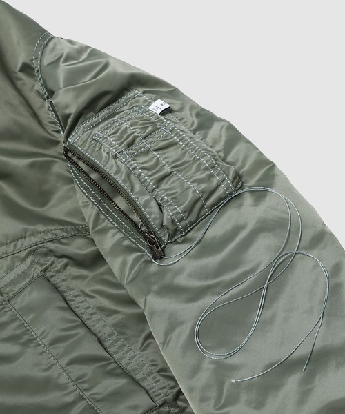 FACETASM(ファセッタズム)の「HEAVY STITCH MA-1 JACKET(MA-1・メンズ・ブラック/カーキ・4)」の10枚目の写真