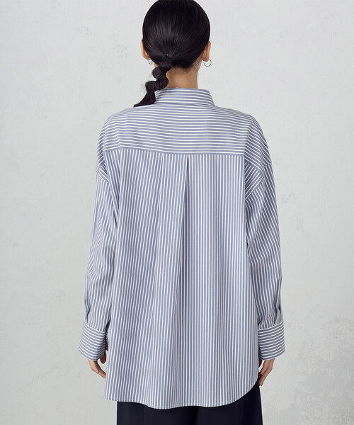COMME CA ISM(コムサイズム)の「ストレッチポリエステルブロード ヨーク切替シャツ(シャツ/ブラウス・レディース・ストライプ/オフホワイト・MEDIUM/LARGE)」の21枚目の写真
