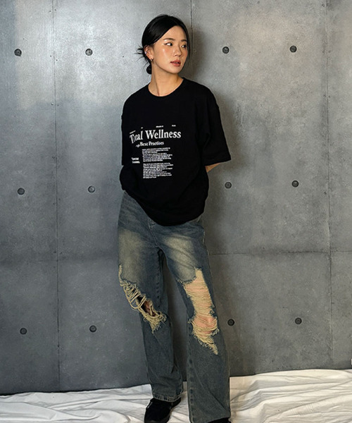 VIVID LADY(ビビッドレディー)の「ロゴプリント半袖Tシャツ レディース 夏tシャツ(Tシャツ/カットソー・レディース・ブラック/ホワイト・FREE)」の21枚目の写真