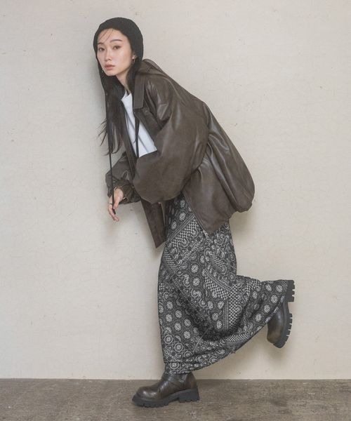 JEANASIS（ジーナシス）の「フェイクレザーWベルトブーツ/145383（ブーツ・レディース・カーキ系/ブラック・MEDIUM/LARGE）」の6枚目の写真