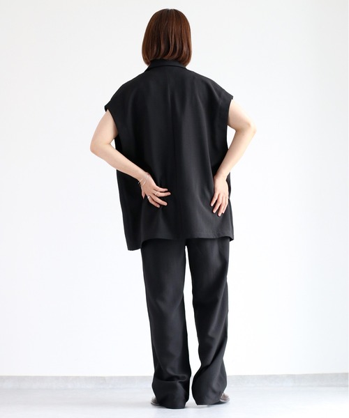 cepo（セポ）の「【速乾・イージーケア】イージータックストレートパンツ 《セットアップ可能》（その他パンツ・レディース・ブラウン/ブラック・M/S）」の17枚目の写真